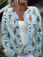 SADHBH | CAT PRINT CARDIGAN