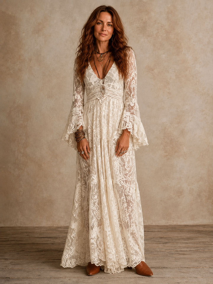 Emily | Vintage Silhouette Maxi Jurk voor Dames