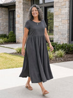 AOIFE | RELAXED MIDI DRESS WITH POCKETS
