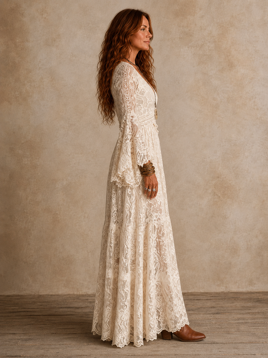 Emily | Vintage Silhouette Maxi Jurk voor Dames