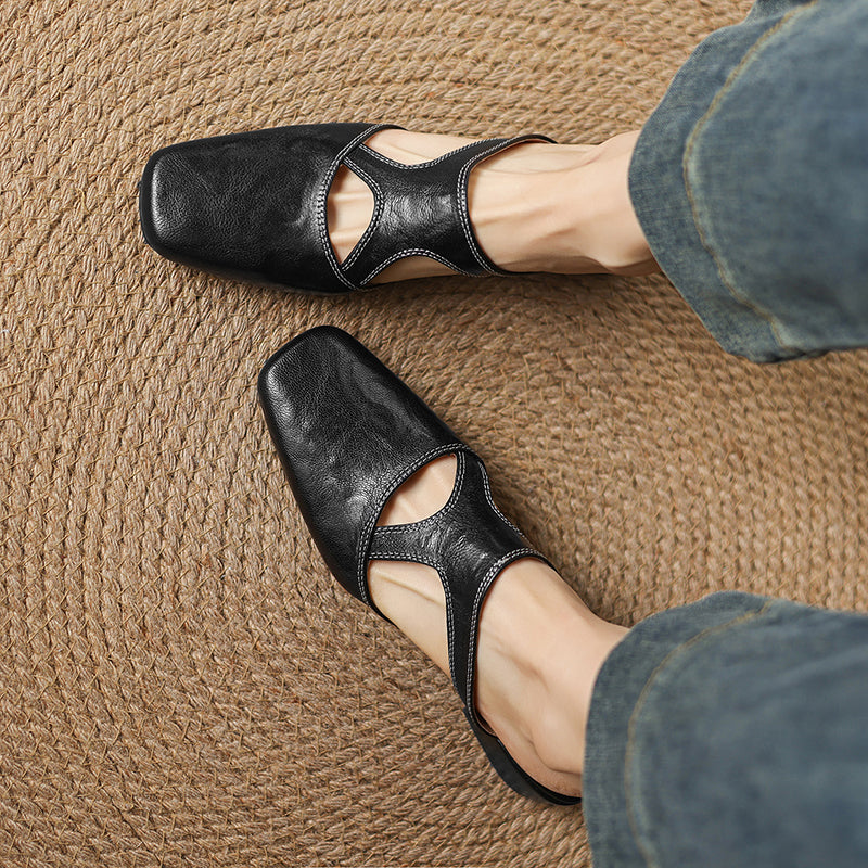 AUDREY | Cut-Out Mary Jane Mules
