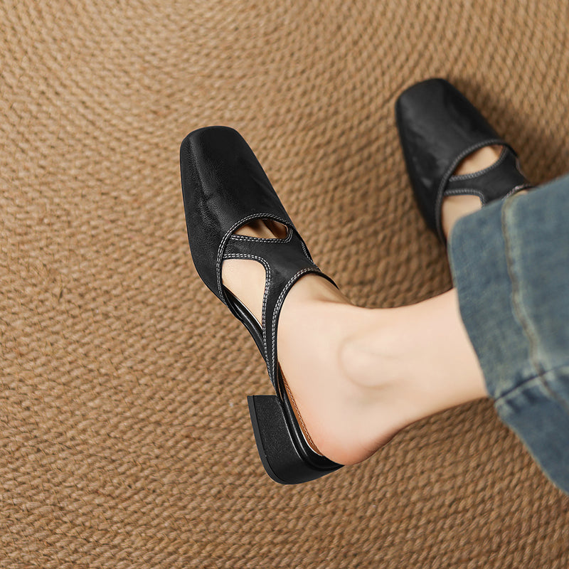 AUDREY | Cut-Out Mary Jane Mules