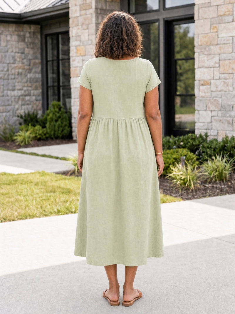 AOIFE | RELAXED MIDI DRESS WITH POCKETS