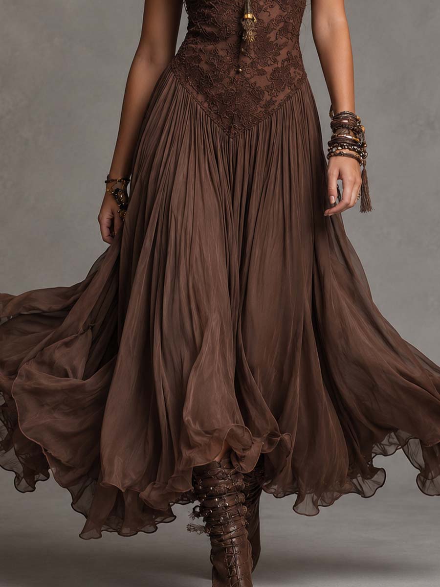 Olivia | Kant Corset Maxi Jurk voor Vrouwen