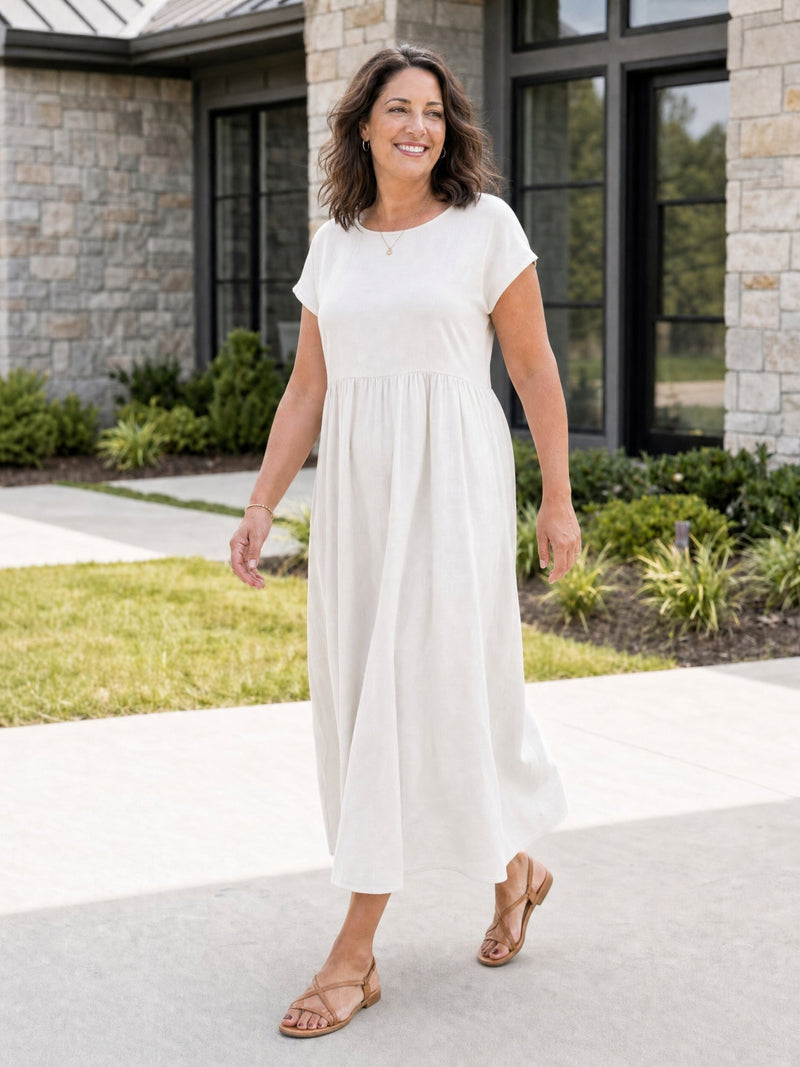 AOIFE | RELAXED MIDI DRESS WITH POCKETS