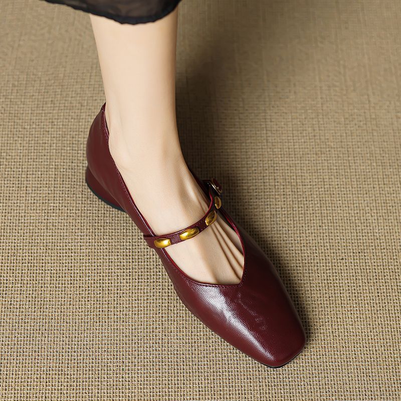 CLODAGH | Square-Toe Mary Jane Flats