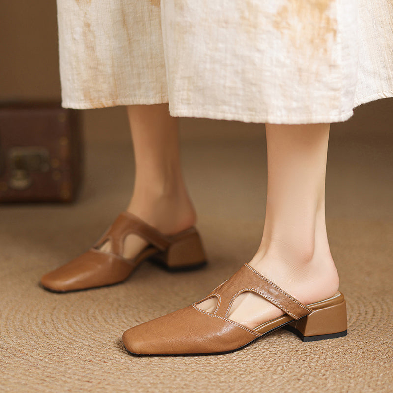 AUDREY | Cut-Out Mary Jane Mules