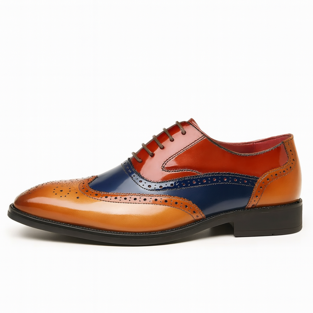 Willem vintage leren brogues detail