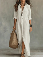 Willow | Button-Down Maxi Shirt Dress
