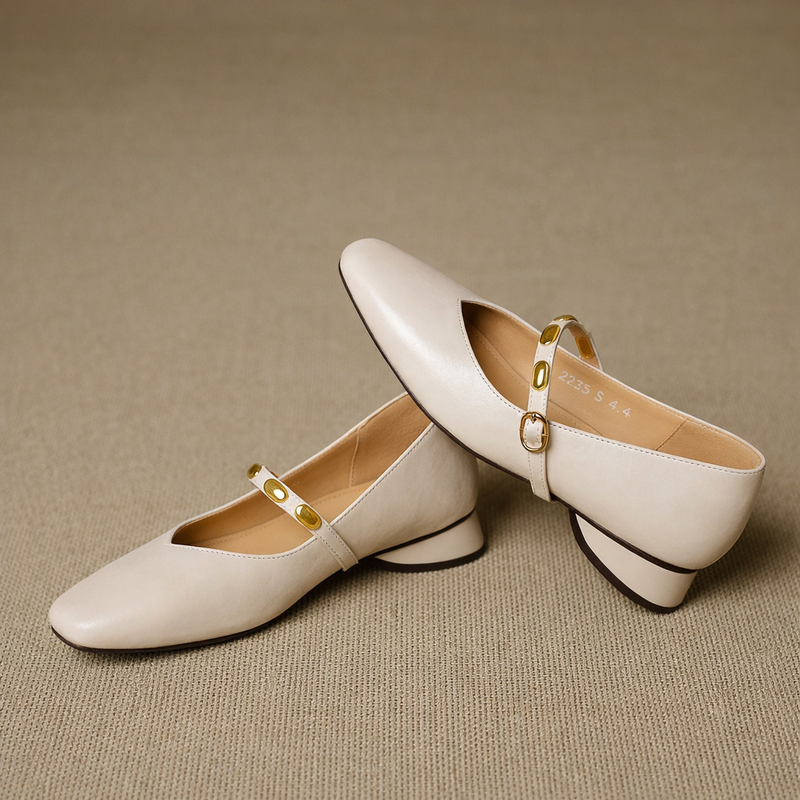 CLODAGH | Square-Toe Mary Jane Flats