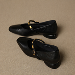 CLODAGH | Square-Toe Mary Jane Flats