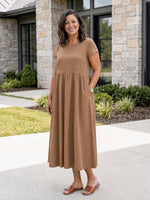 AOIFE | RELAXED MIDI DRESS WITH POCKETS