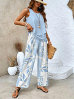 Averie | Layered Top & Wide-Leg Trousers Set