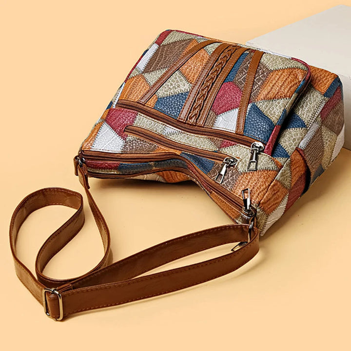 Elke patchwork schoudertas detail 8