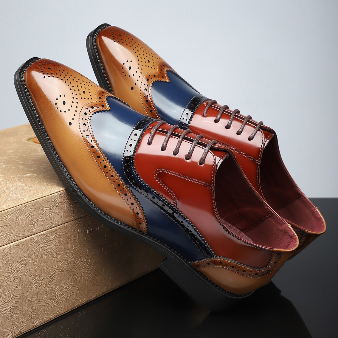 Willem vintage leren brogues detail