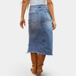 GEORGIA | HIGH-WAIST DENIM MAXI SKIRT