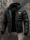 Gewatteerde blouson met technische capuchon