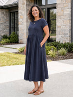 AOIFE | RELAXED MIDI DRESS WITH POCKETS