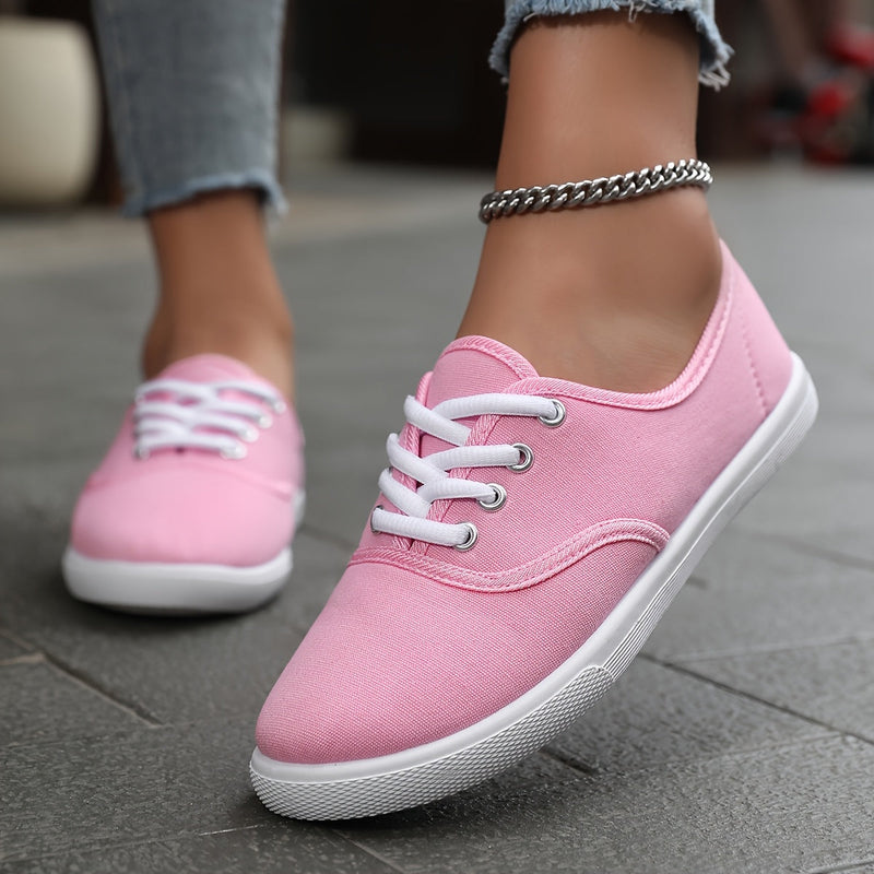Demi | Classic Lace-Up Canvas Trainers