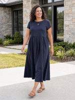 AOIFE | RELAXED MIDI DRESS WITH POCKETS