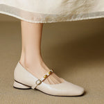 CLODAGH | Square-Toe Mary Jane Flats