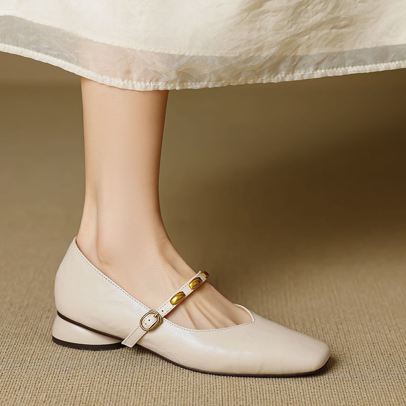 CLODAGH | Square-Toe Mary Jane Flats