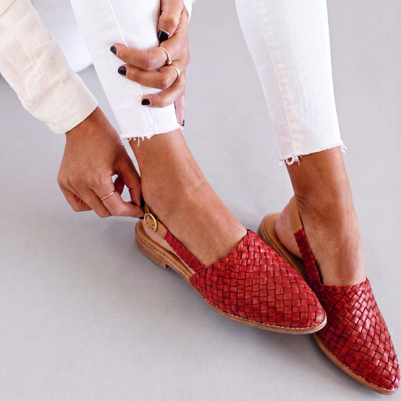 Aurora | Woven Slingback Loafer