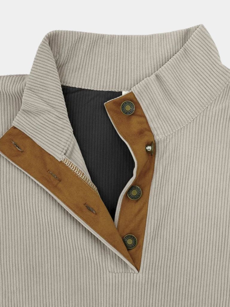 Corduroy Herenpullover met Coltrui
