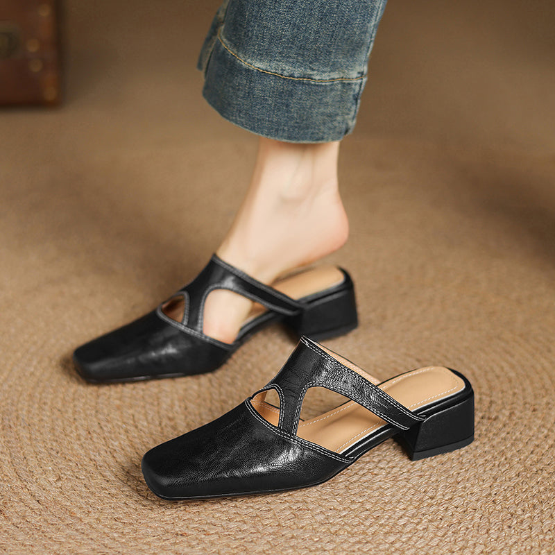 AUDREY | Cut-Out Mary Jane Mules
