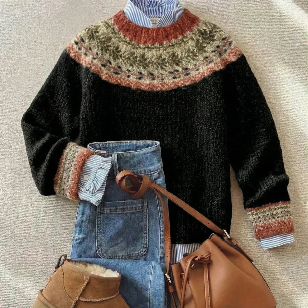 Simone | Chique Vintage Gebreide Trui