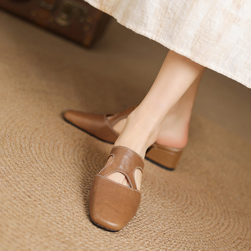 AUDREY | Cut-Out Mary Jane Mules