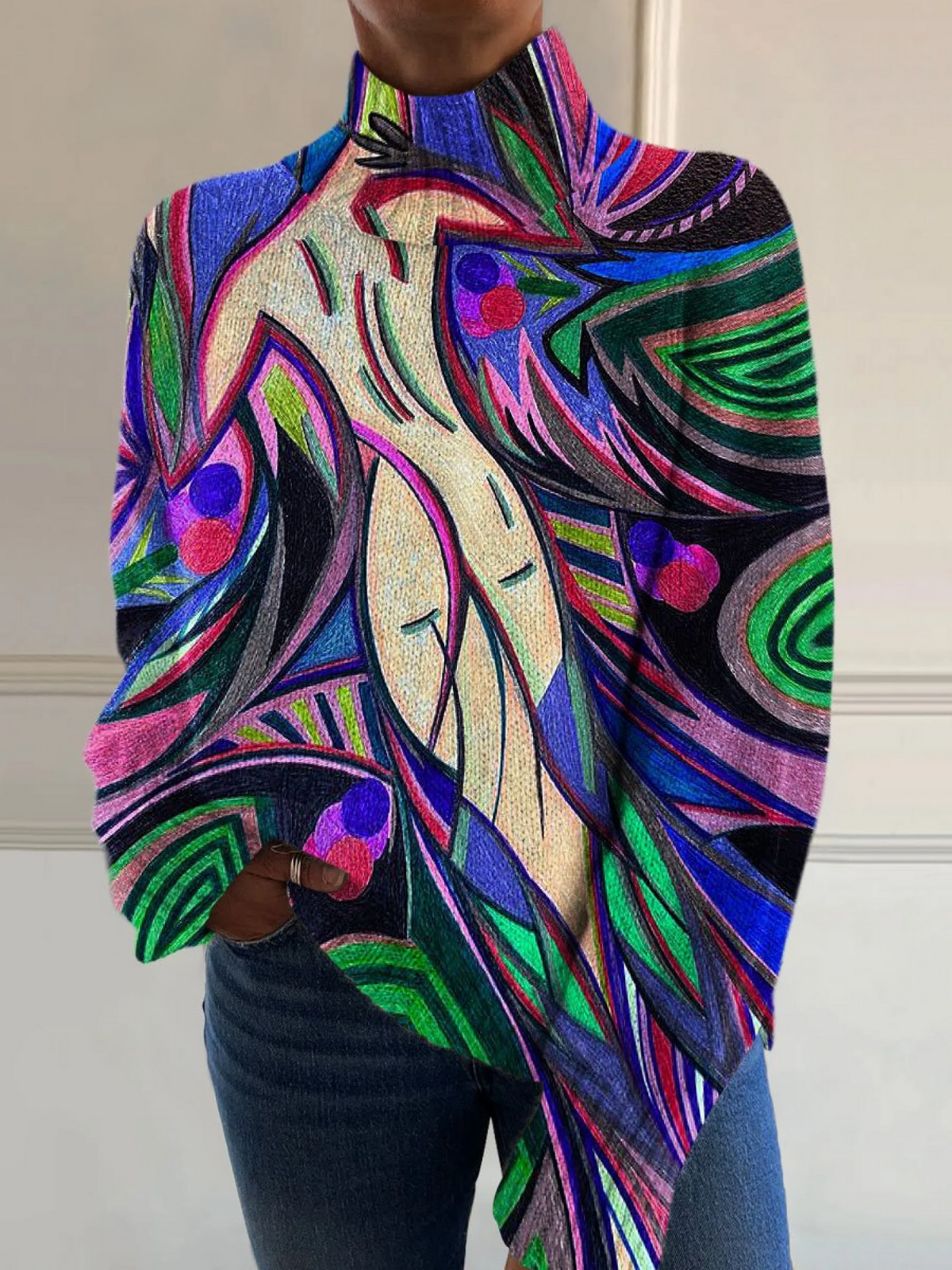 Romy | Kleurrijke Kunstprint Coltrui