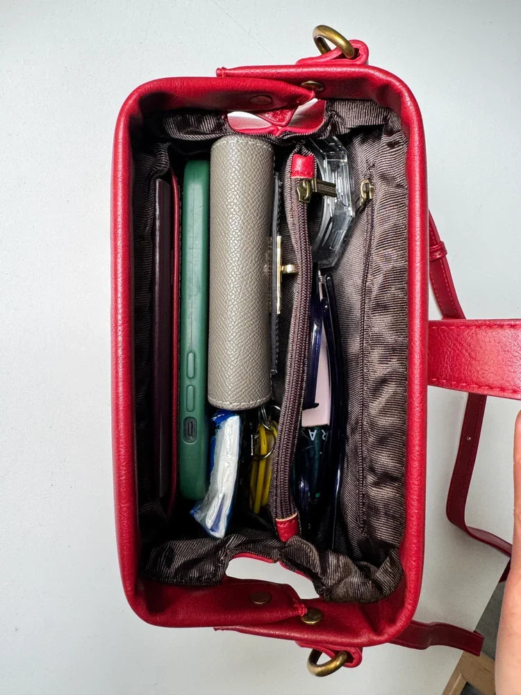 FIENE | GESTRUCTUREERDE VINTAGE HANDTAS