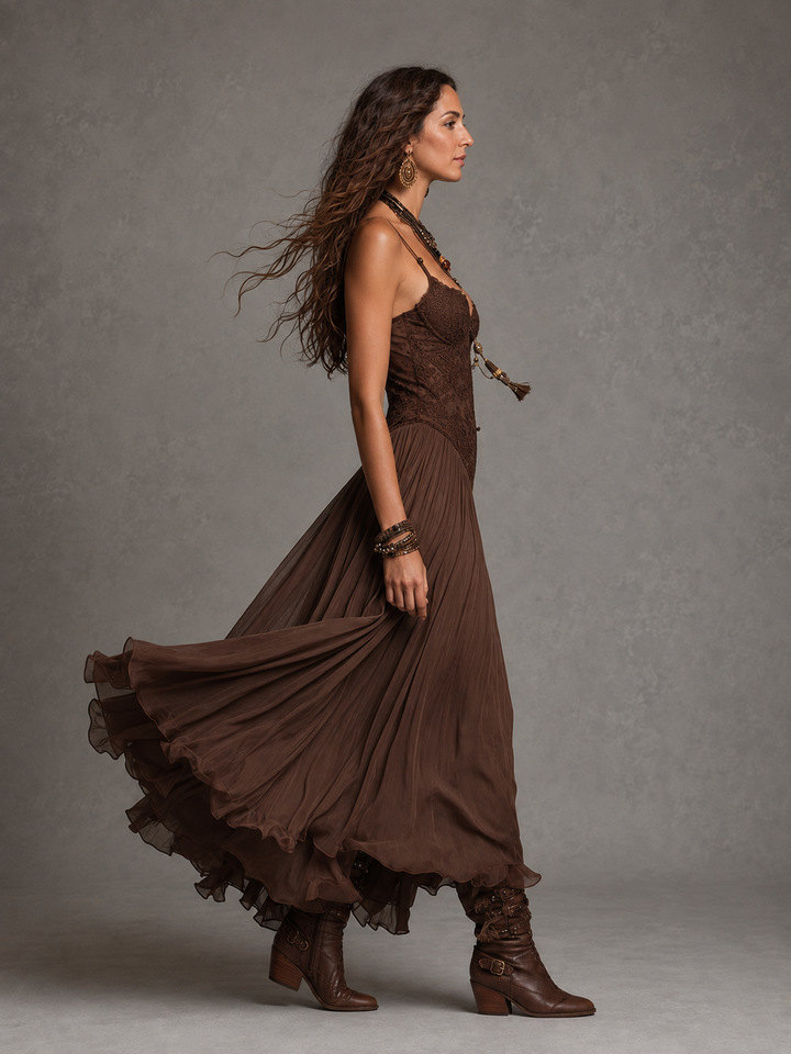 Olivia | Kant Corset Maxi Jurk voor Vrouwen