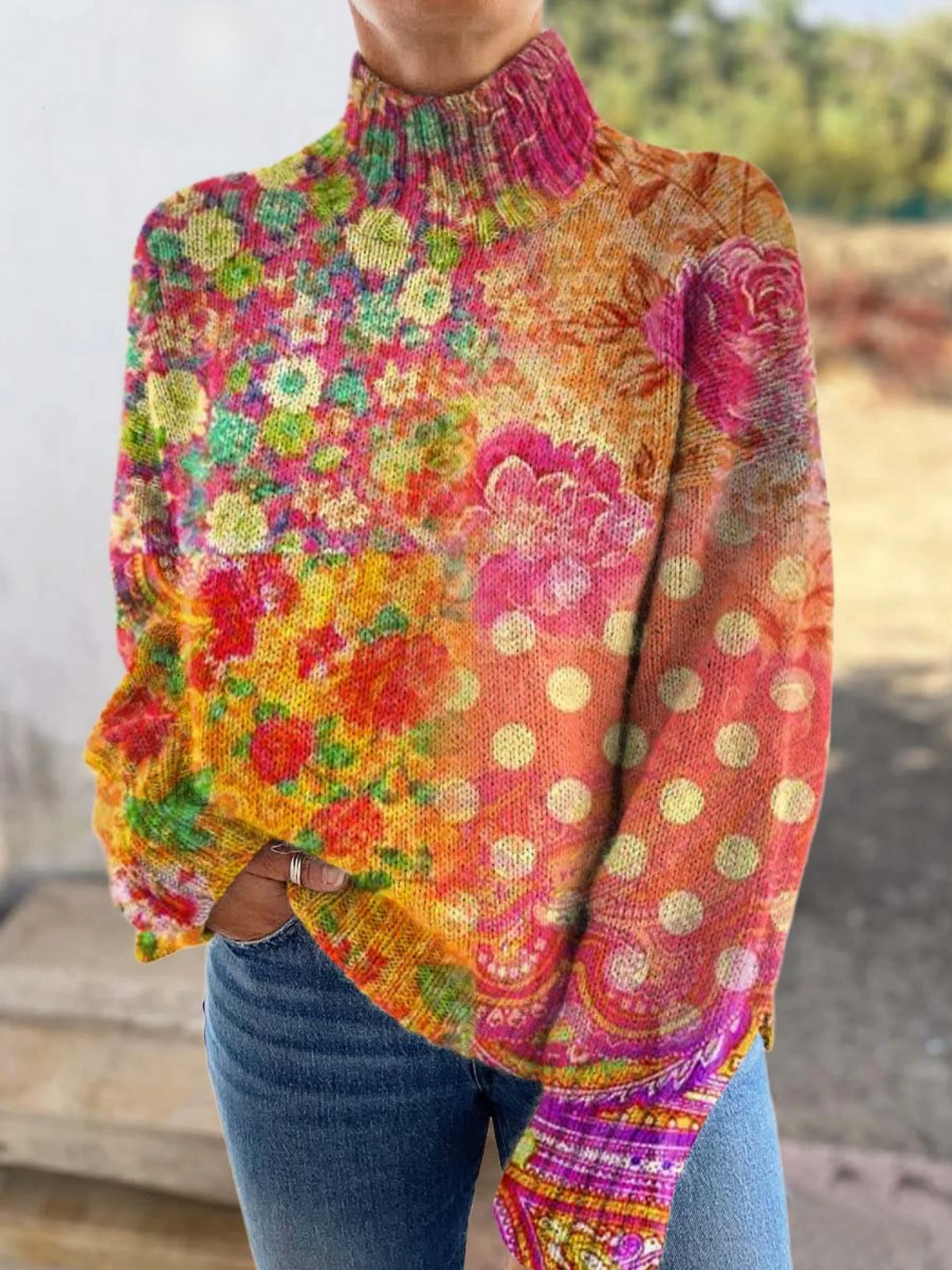Rosalie | Bloemen- en Stippenprint Coltrui