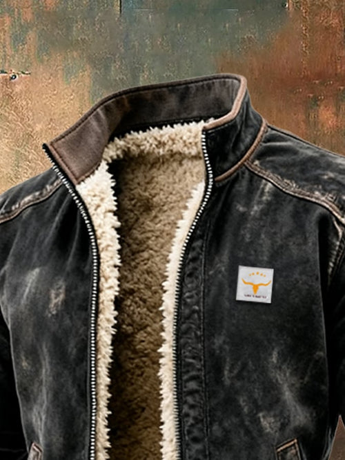 Blouson in vintage look met gestructureerde kraag