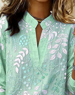 Eleni | Floral Print Blouse with High Neck