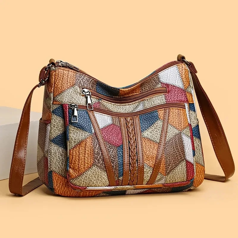 Elke patchwork schoudertas