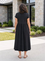 AOIFE | RELAXED MIDI DRESS WITH POCKETS