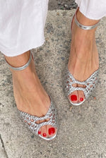Isadora | Woven Gold Sandals