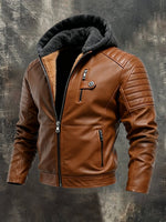 Gevoerde Look Jas met Capuchon en Rits