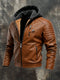 Gevoerde Look Jas met Capuchon en Rits