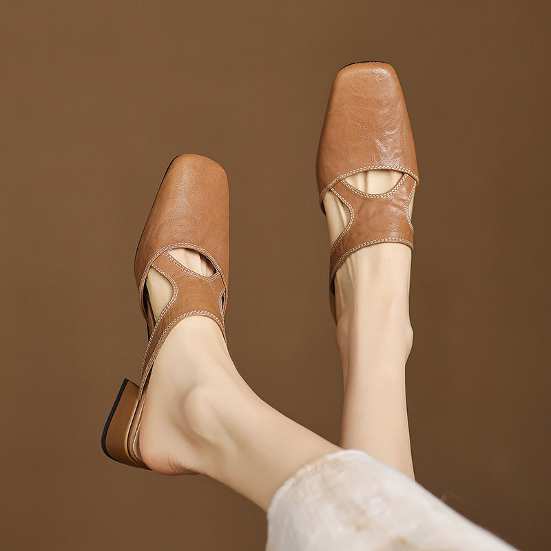 AUDREY | Cut-Out Mary Jane Mules