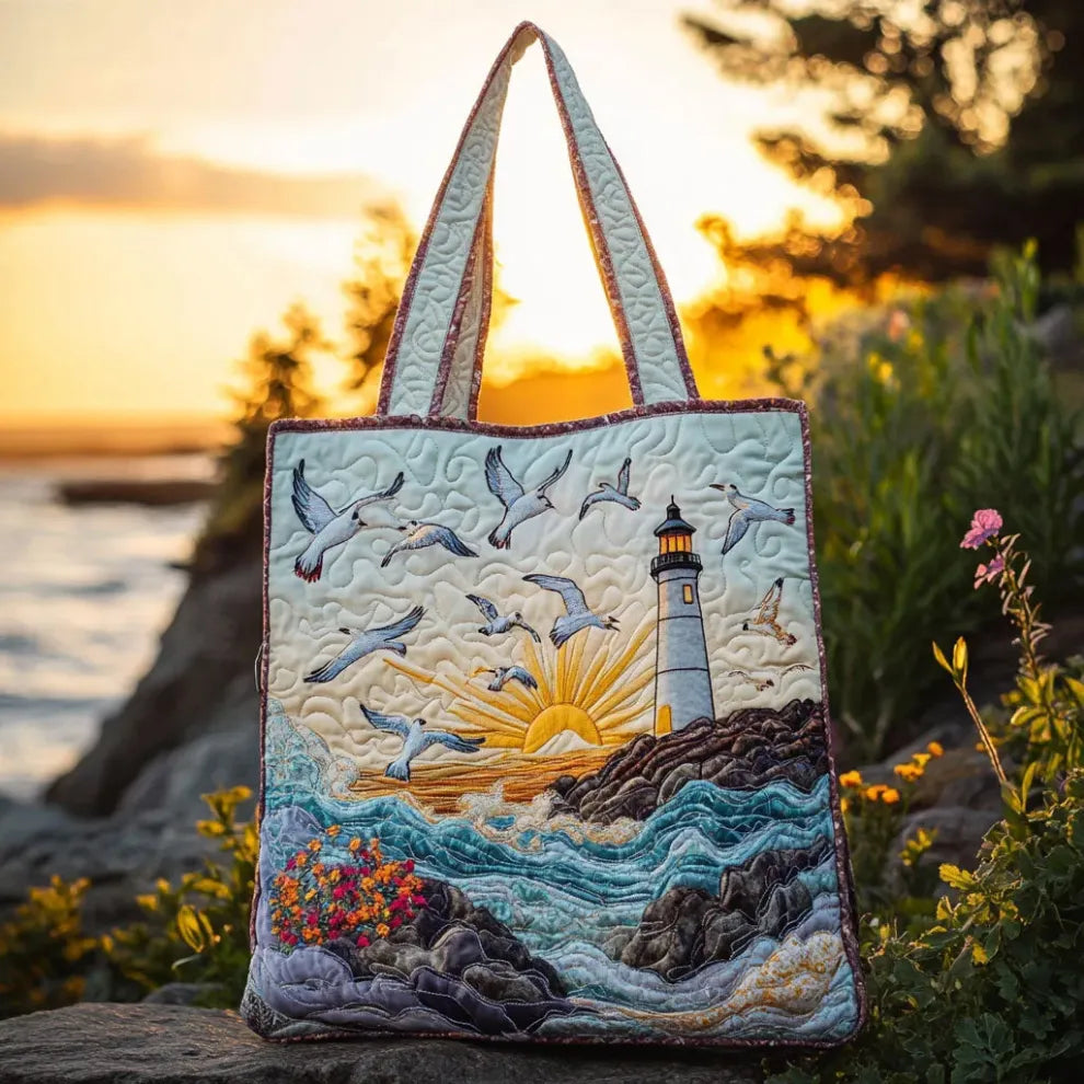 Seaside Light | Handgemaakte Gequilt Tote