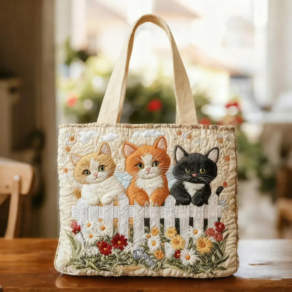 Tuin Kittens | Handgemaakte Gequilte Tas