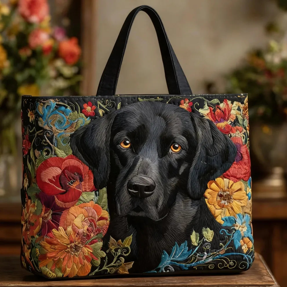 Midnight Bloom Companion | Handgemaakte Gequilte Tote