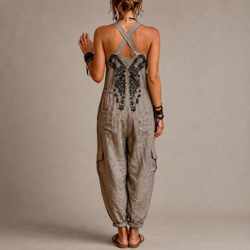 EABHA | BOHEMIAN EMBROIDERED JUMPSUIT