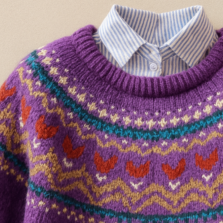 Linda | Klassieke Vintage Gebreide Trui