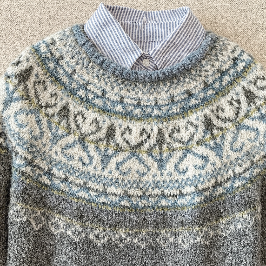 Anja | Kleurrijke Vintage Gebreide Trui