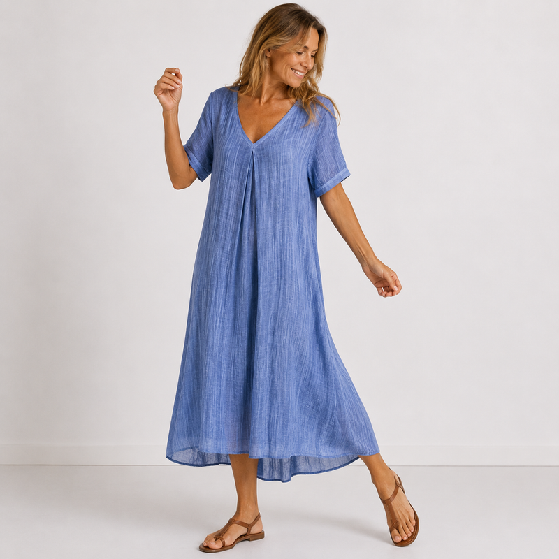 Violette | Flowing V-Neck Maxi Dress